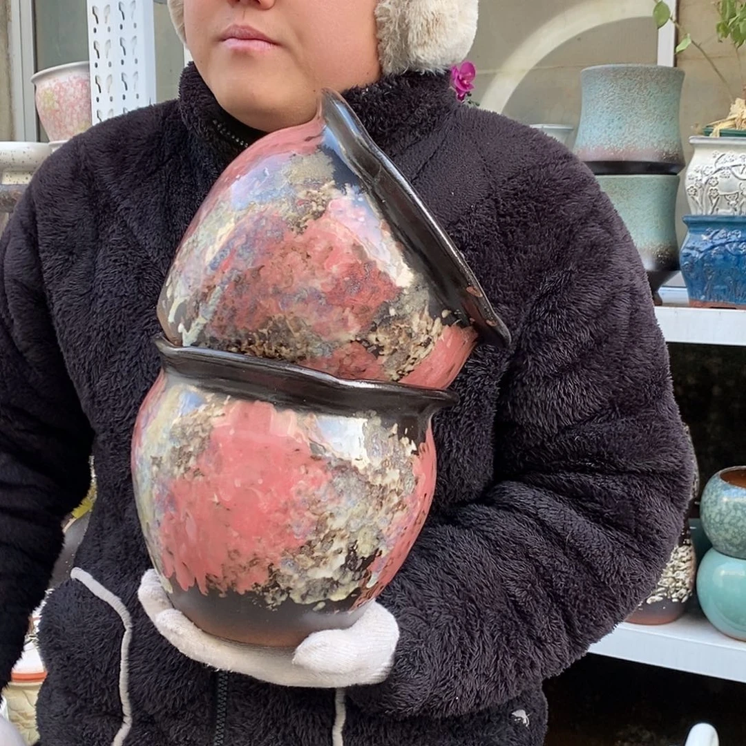 紫砂花盆口20高18福利