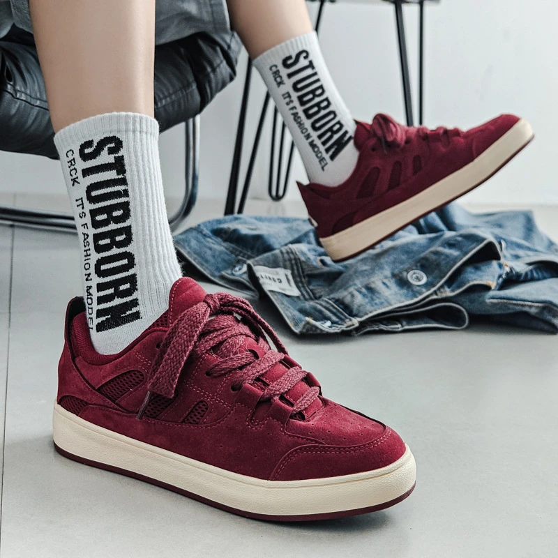 春季透气小白鞋男鞋子潮鞋2025新款百搭板鞋男休闲运动滑板鞋跨境