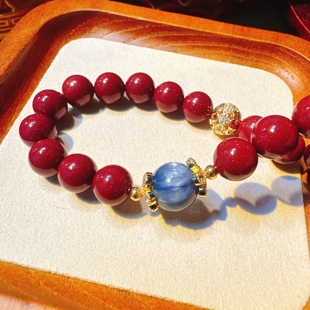 非金属布艺吊坠 男生女生饰品朱砂手串红色女士时尚国风气质手工