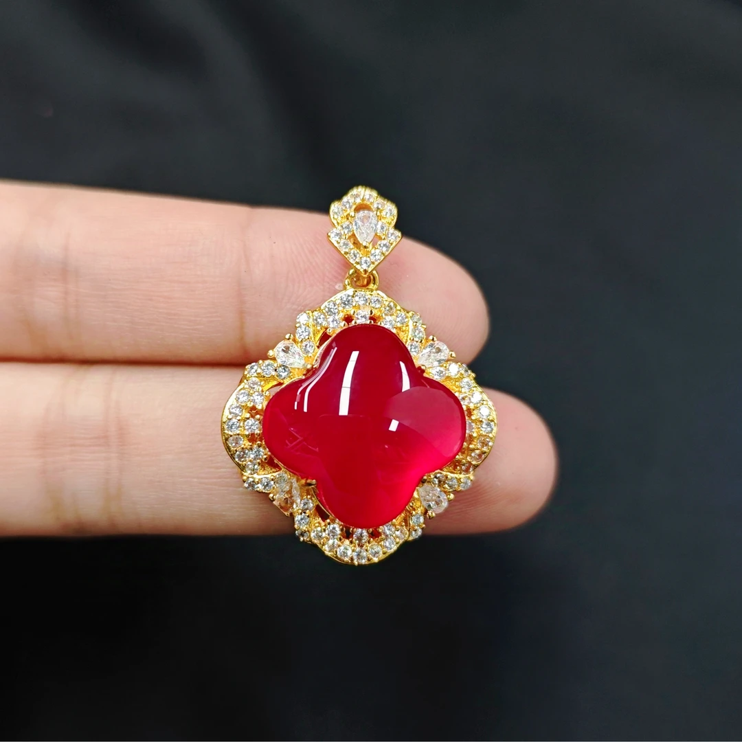 精美雪域红景天玛瑙吊坠赠礼盒合金(多样性发)（不带链） A28-208