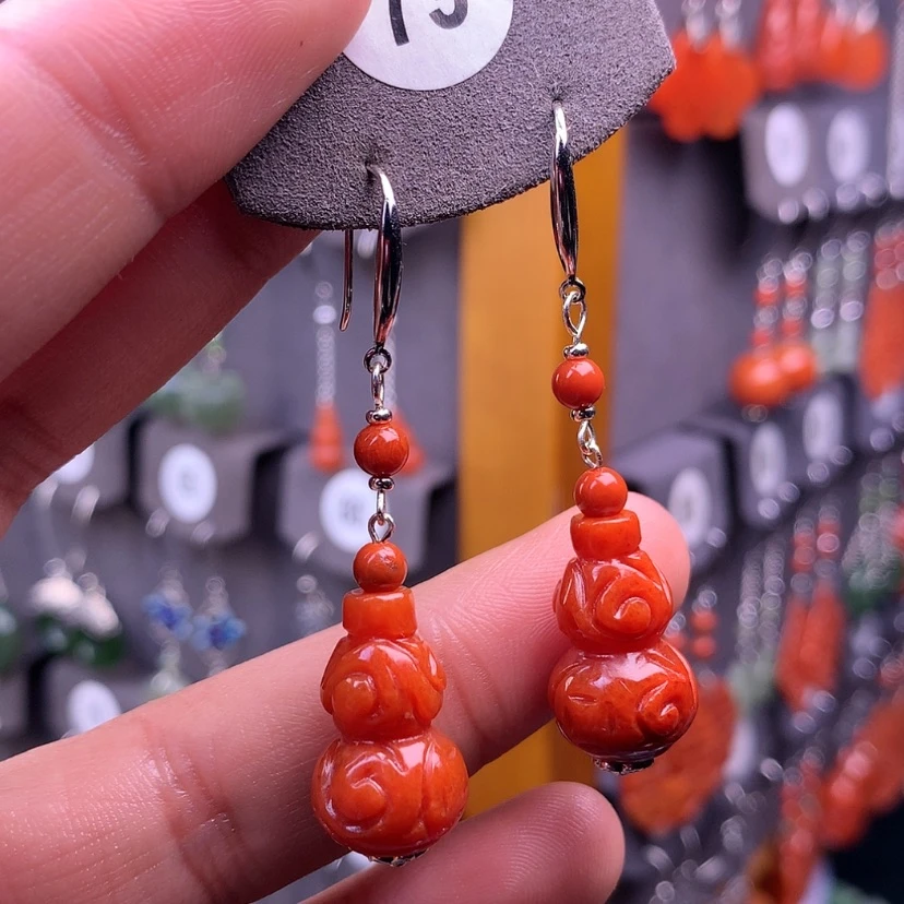 【闪购商品】翡翠耳饰银S925镶嵌君*闻