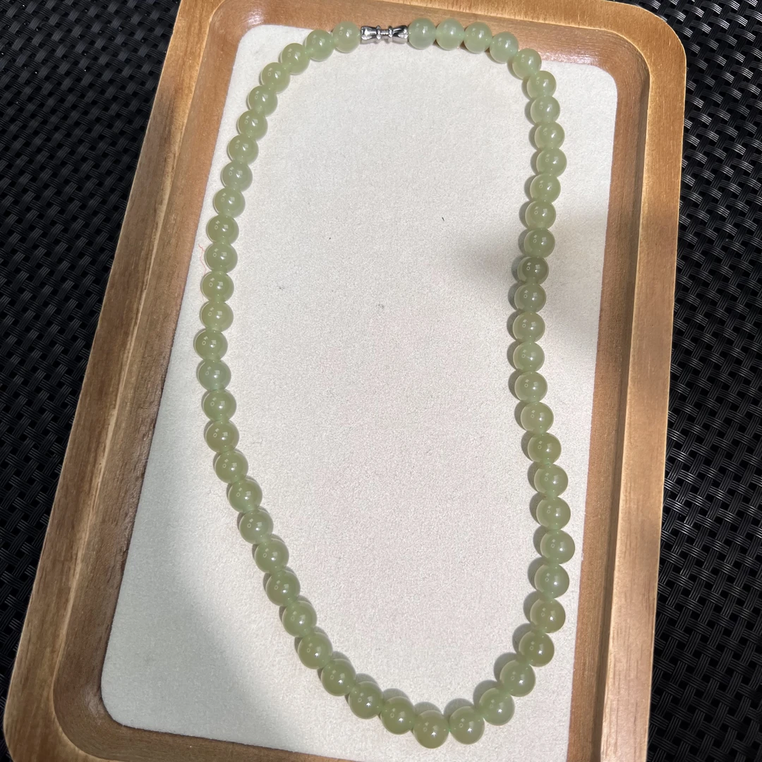 和田玉晴水妈妈链8mm KT24051406