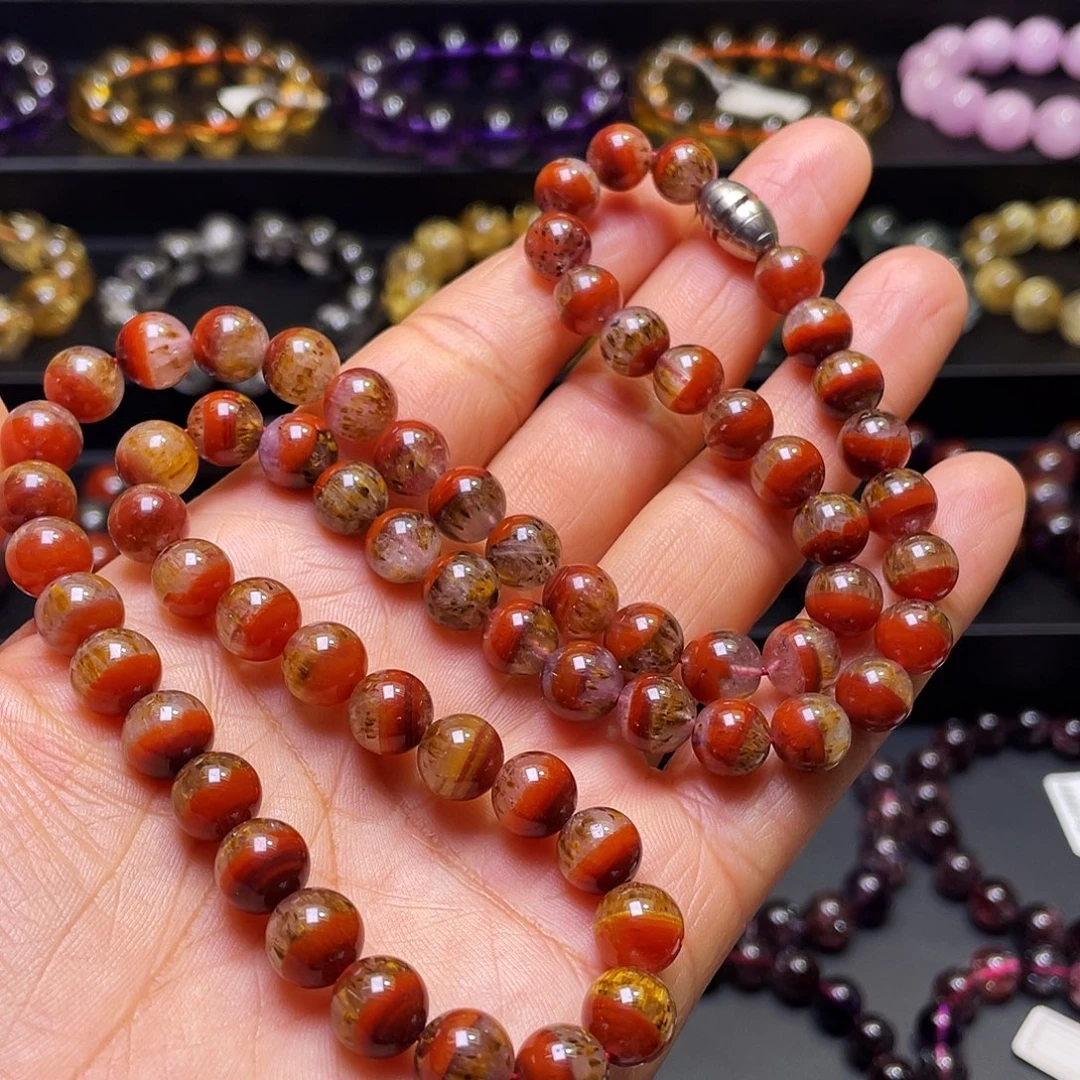 水晶未镶嵌手链极光23聚宝盆9+m