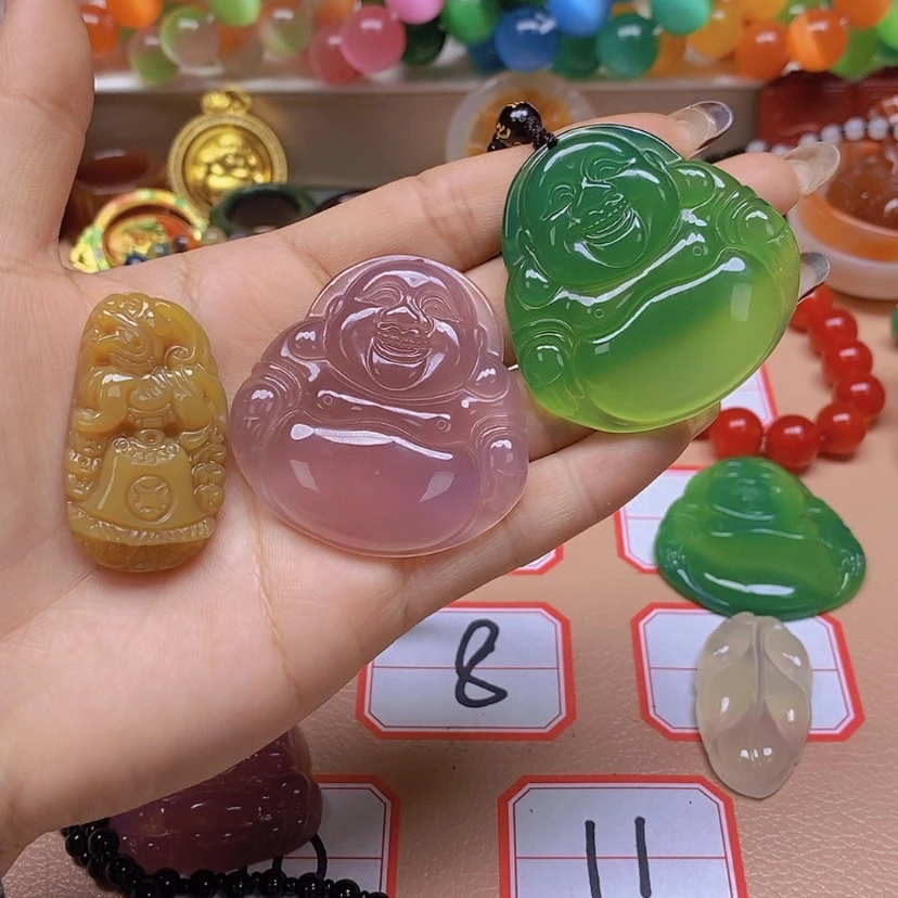 【闪购商品】玛瑙/玉髓颈饰未镶嵌福*财