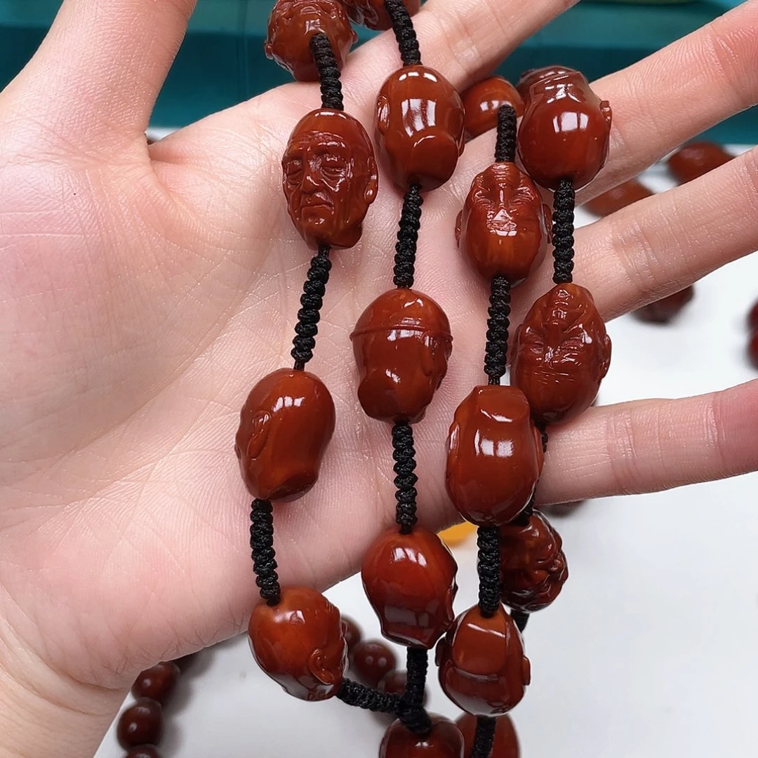 橄榄核手串阳****发十八罗汉脖挂