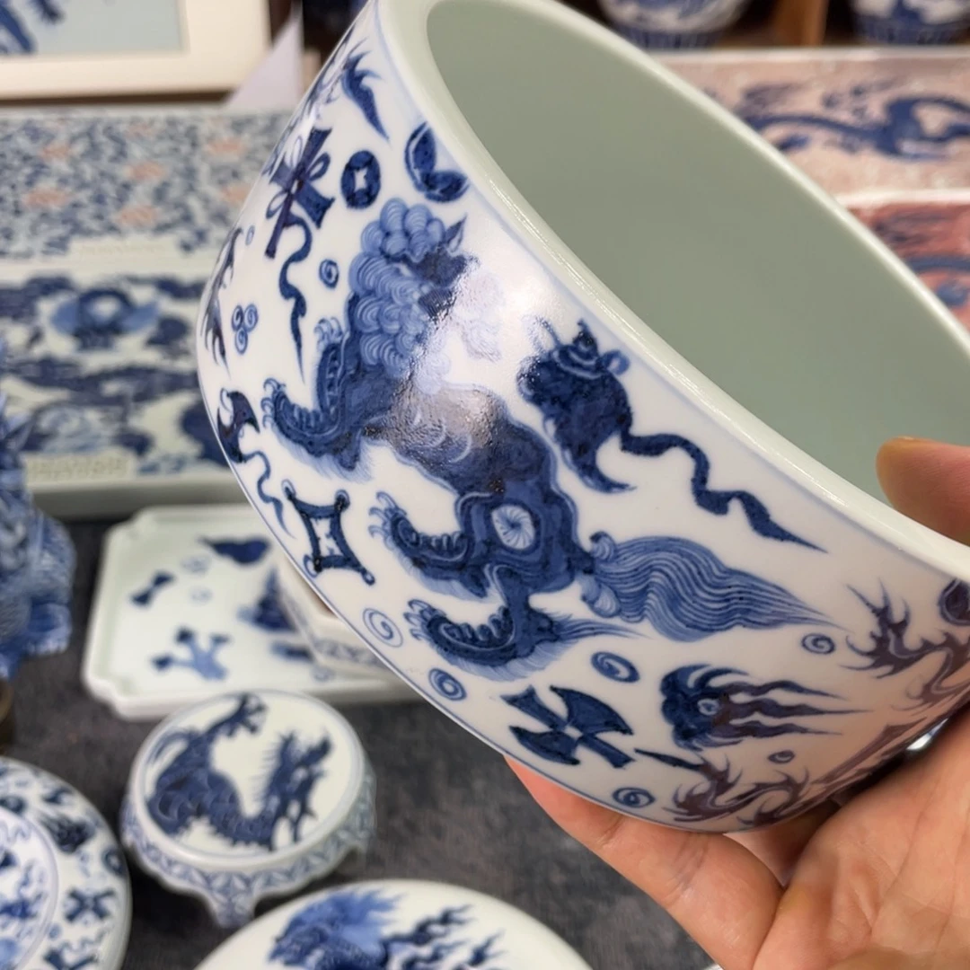 柏***水景德镇陶瓷手工手绘