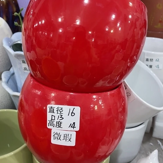 多肉绿植陶瓷花盆9.9包邮，有孔