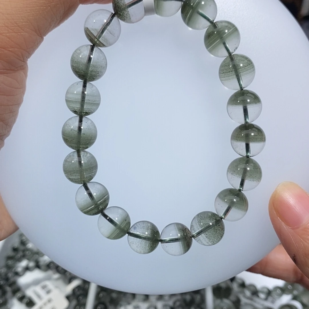 绵***L手链水晶未镶嵌绿幽灵手链