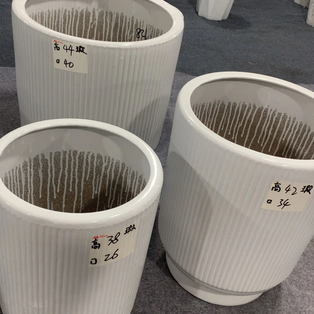 微瑕高温陶瓷花盆