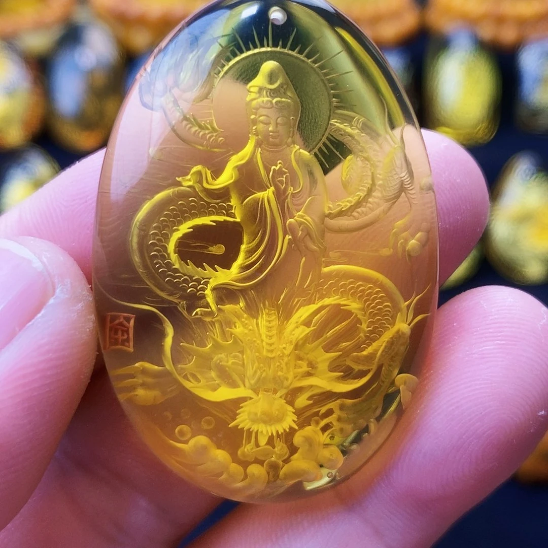 【闪购商品】蓝珀颈饰未镶嵌蓝珀阴雕