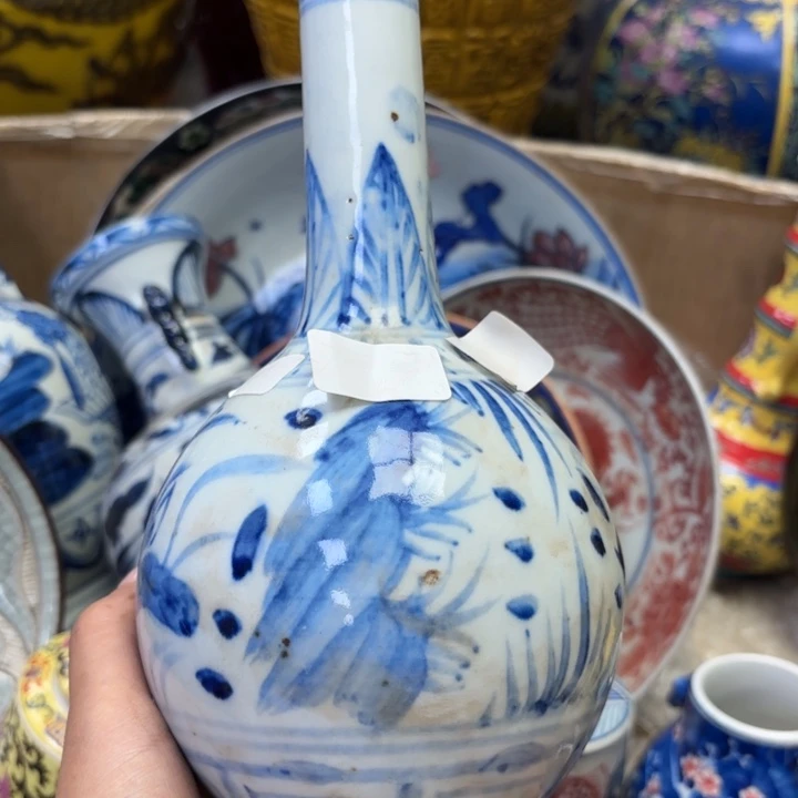 紫砂花瓶瓷器摆件 瓷器摆件