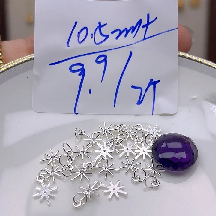 银S925镶嵌颈饰紫晶紫晶925镶嵌79