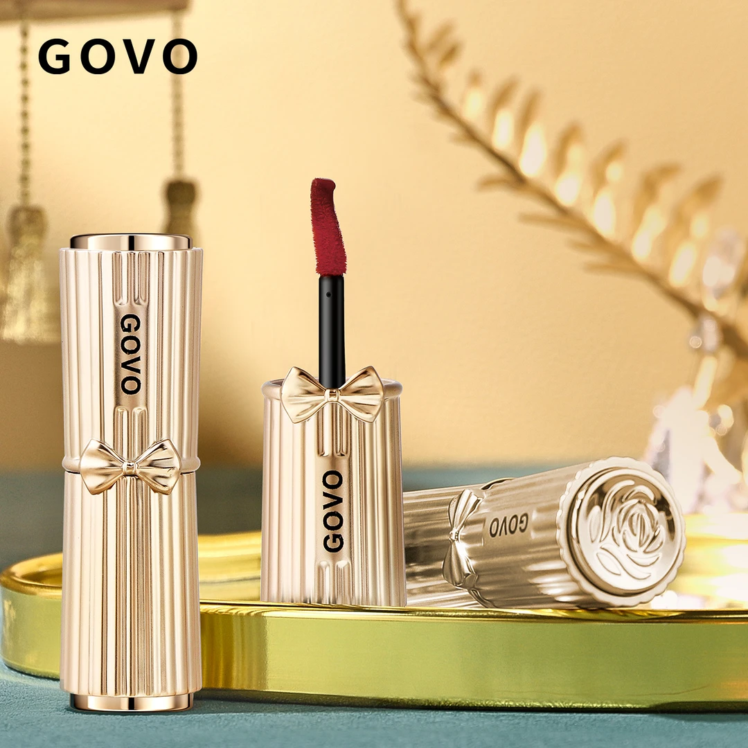 GOVO玫瑰精粹水光不沾杯唇釉持久哑光不易掉柔雾丝滑女生学生彩妆