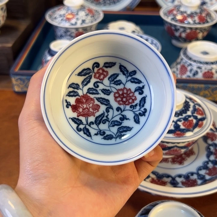 摆件景德镇陶瓷茶器百宝箱