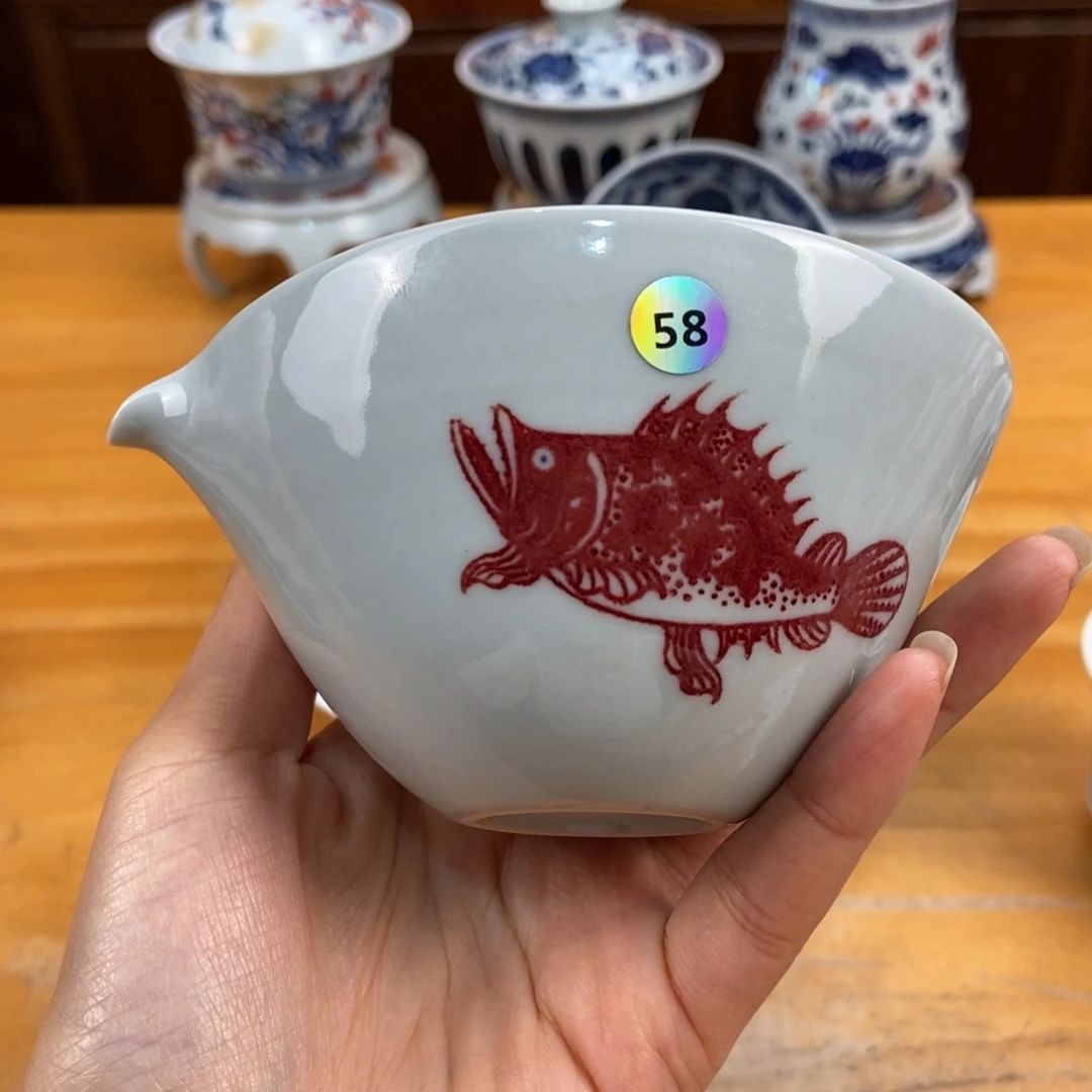 手绘现代茶具非古董