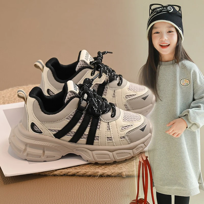 女童韩版老爹鞋儿童运动鞋2025春季新款女宝鞋子软底防滑休闲单鞋