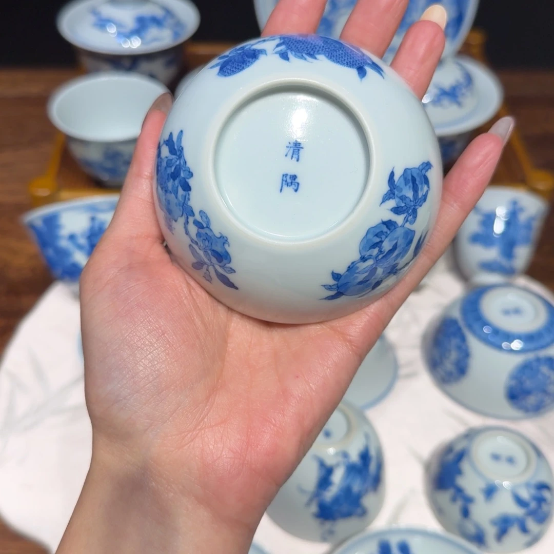 三多普洱杯陶瓷手工手绘