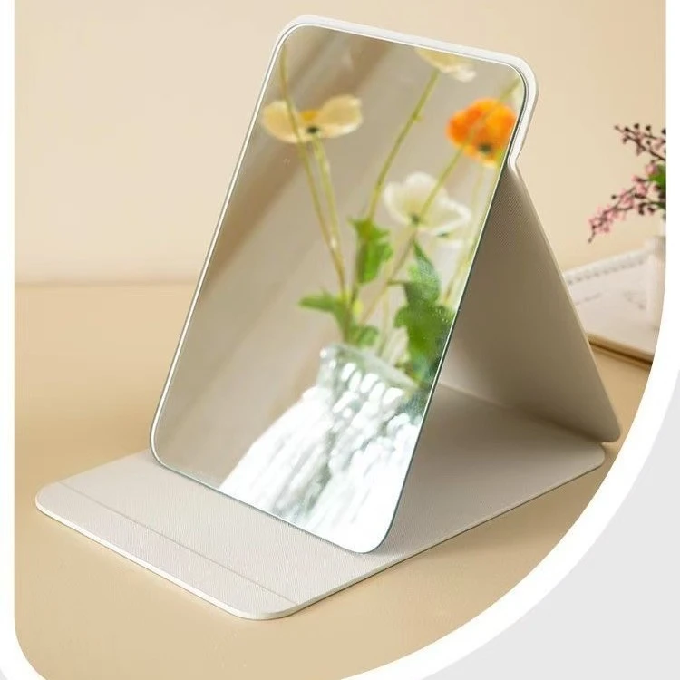 镜子折叠女学生化妆可立家用台式教室随身便携宿舍高清桌面梳妆镜