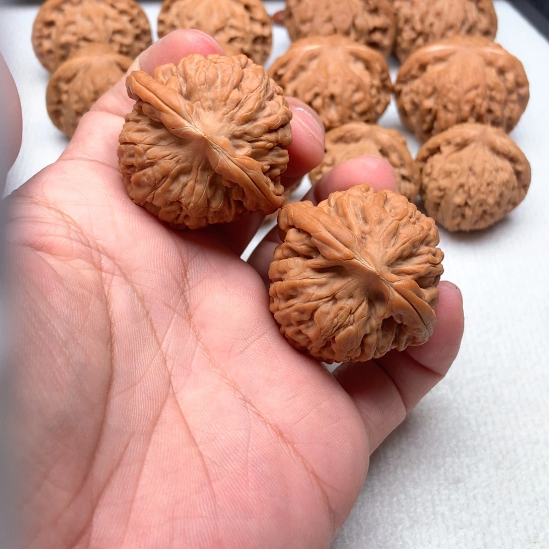 淇***力文玩核桃把件41尺全品莲花