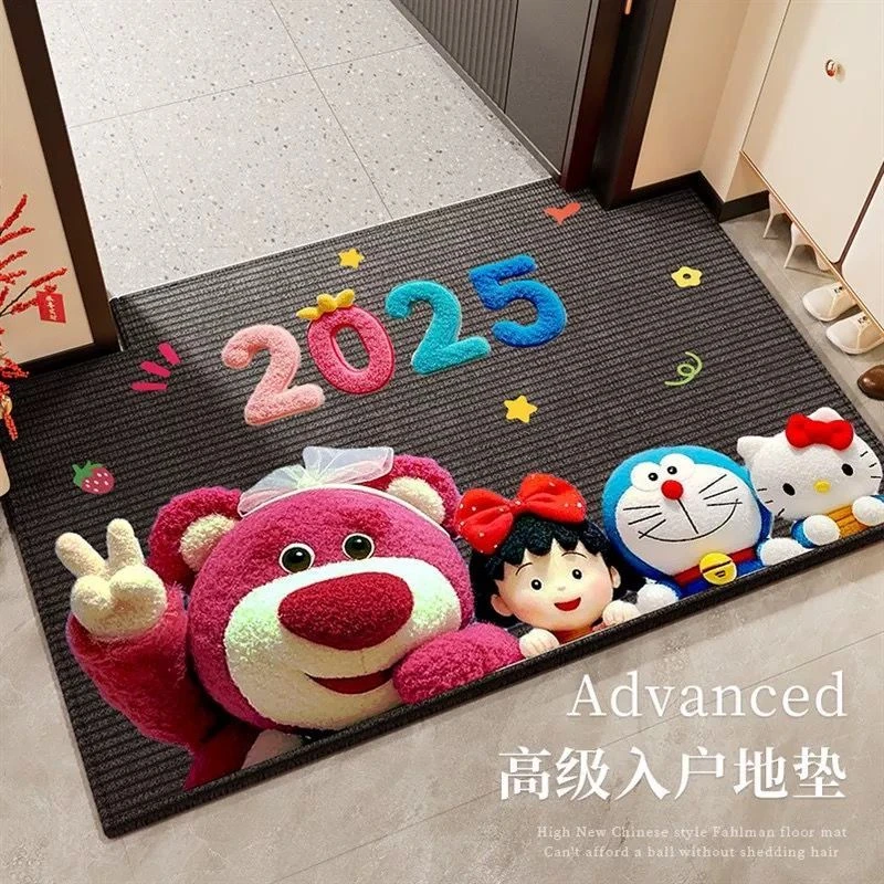 硅藻泥入户门地垫卡通防滑玄关进门脚垫大门口耐脏门垫过道地毯