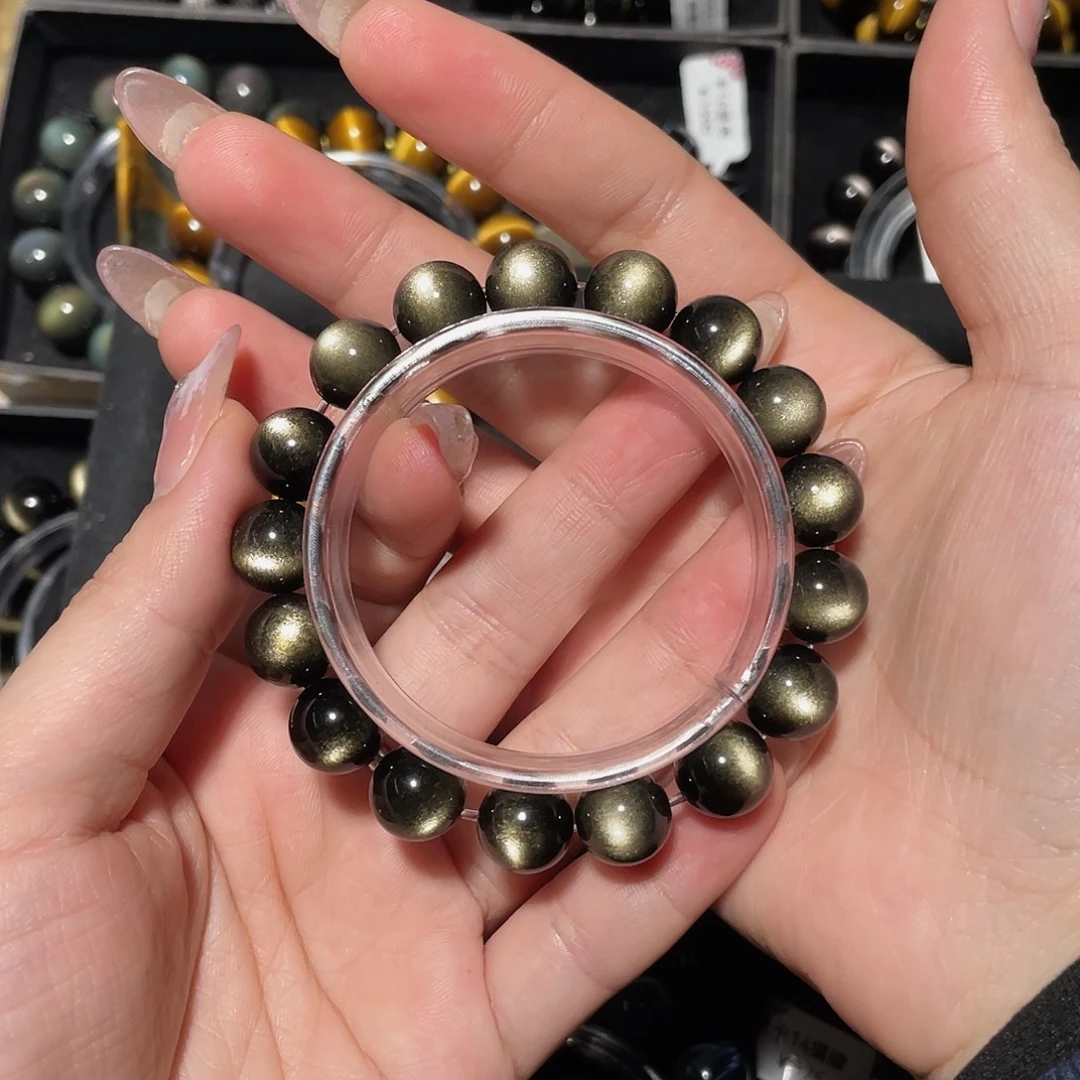 画***~黑曜岩未镶嵌手链