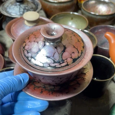 茶盏建阳建盏全品盖碗