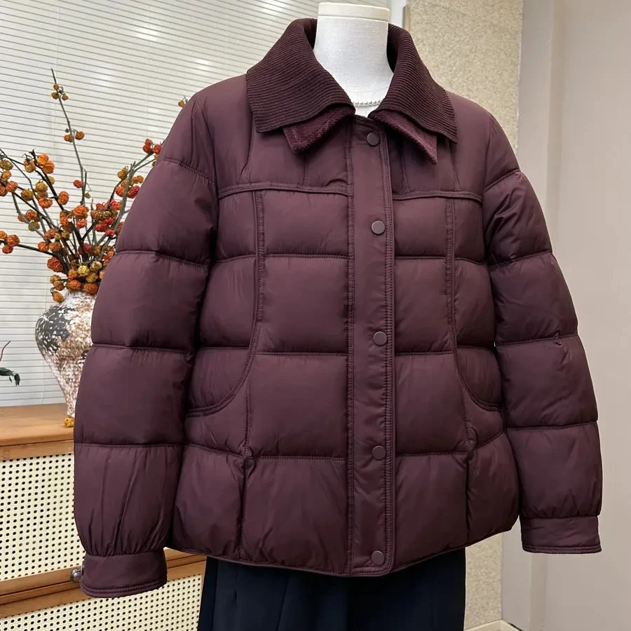 时尚妈妈装轻薄保暖棉服外套冬季新款洋气宽松加厚棉衣中老年棉袄