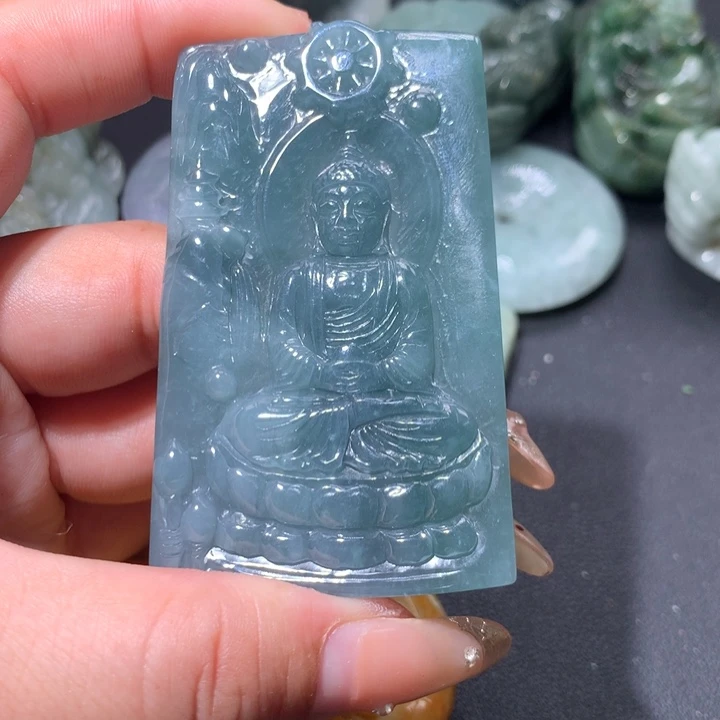 翡翠未镶嵌颈饰保真天然A货翡翠