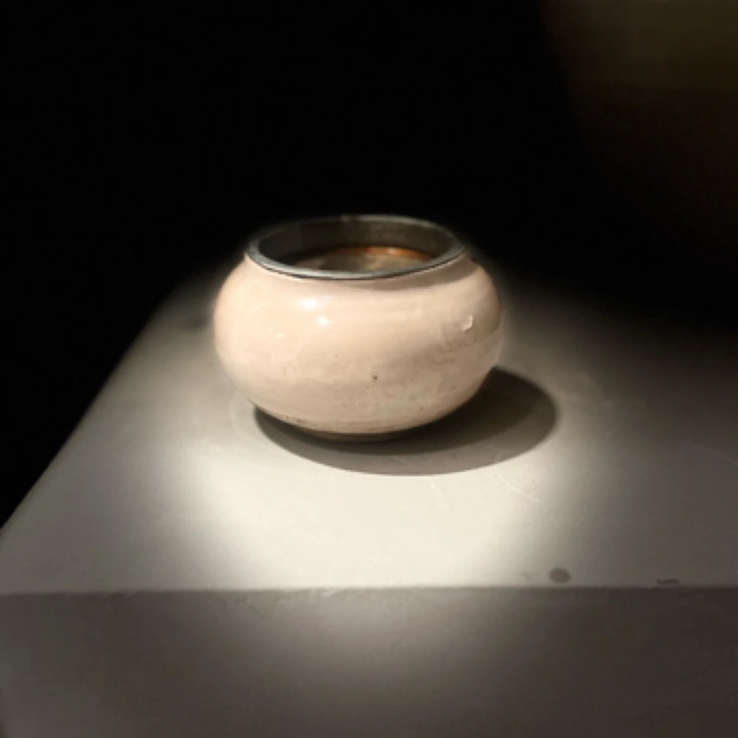 明代陶罐建水白釉