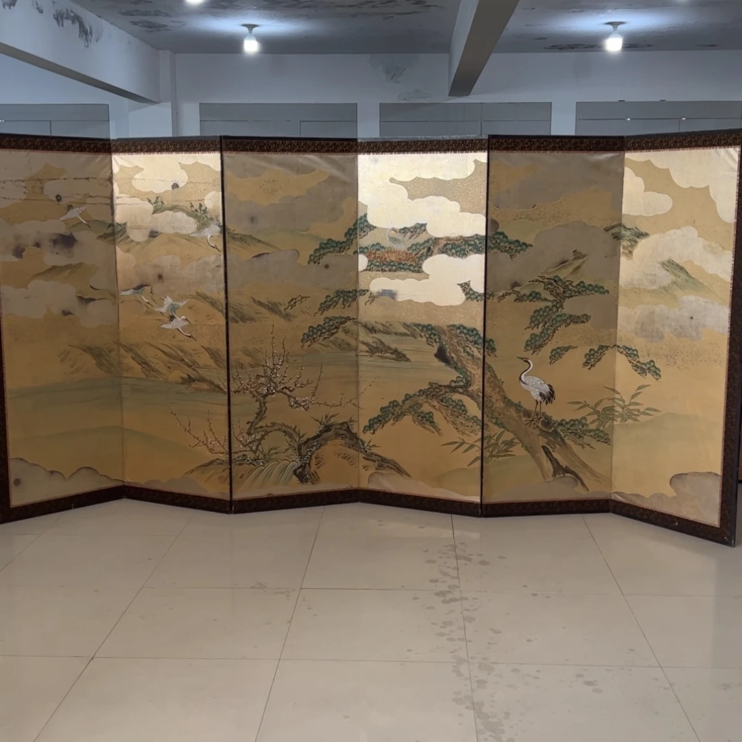 绘画屏风框画茶空间设计