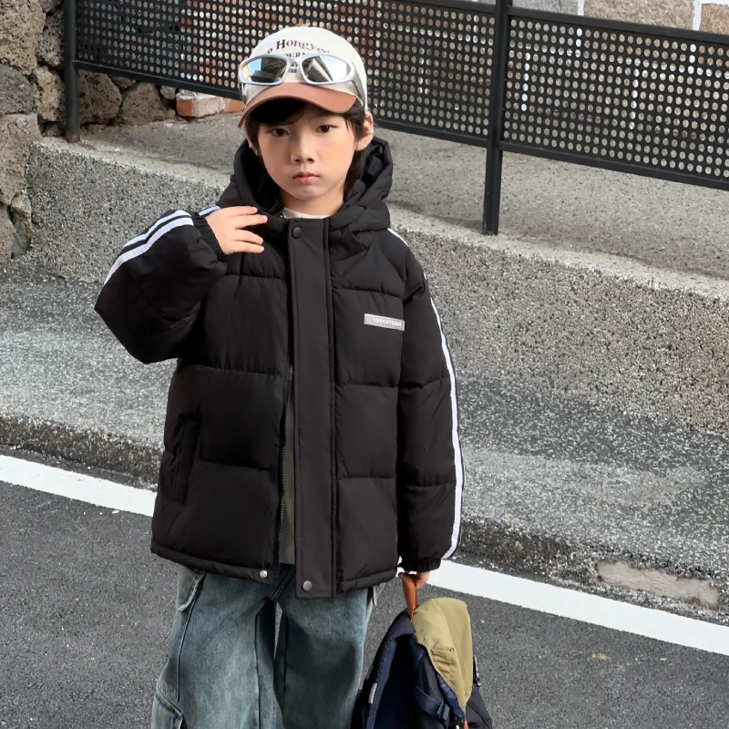 儿童织带款双杠棉服男女童加厚加棉保暖潮流韩版秋冬季