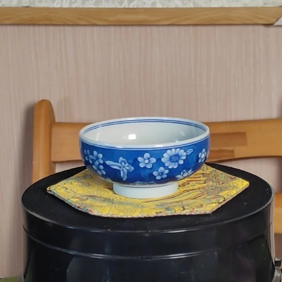 蓝地蝶恋花普洱杯全手工