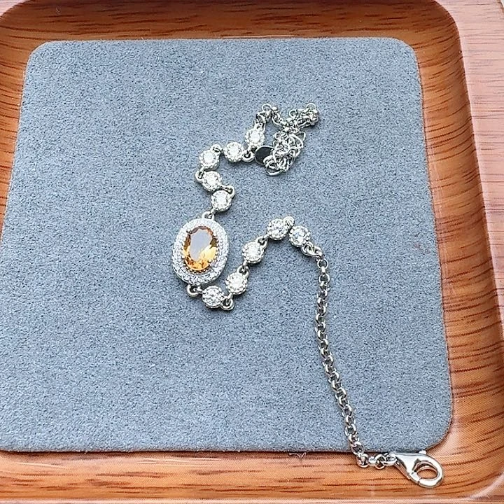 水晶手链银S925镶嵌手链