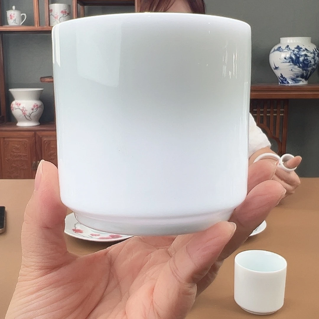 滑石子素胎直口杯微瑕（大号）