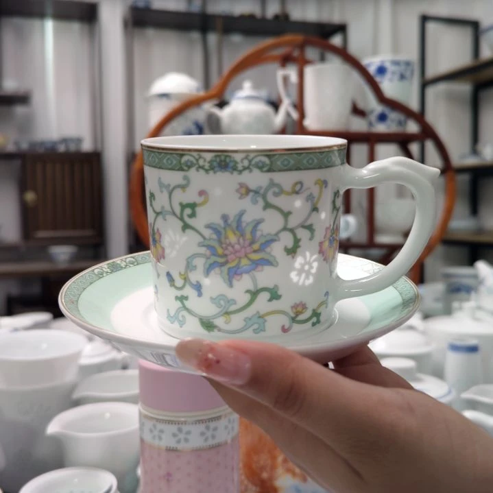 瓷丽丽花间咖啡杯一杯一碟