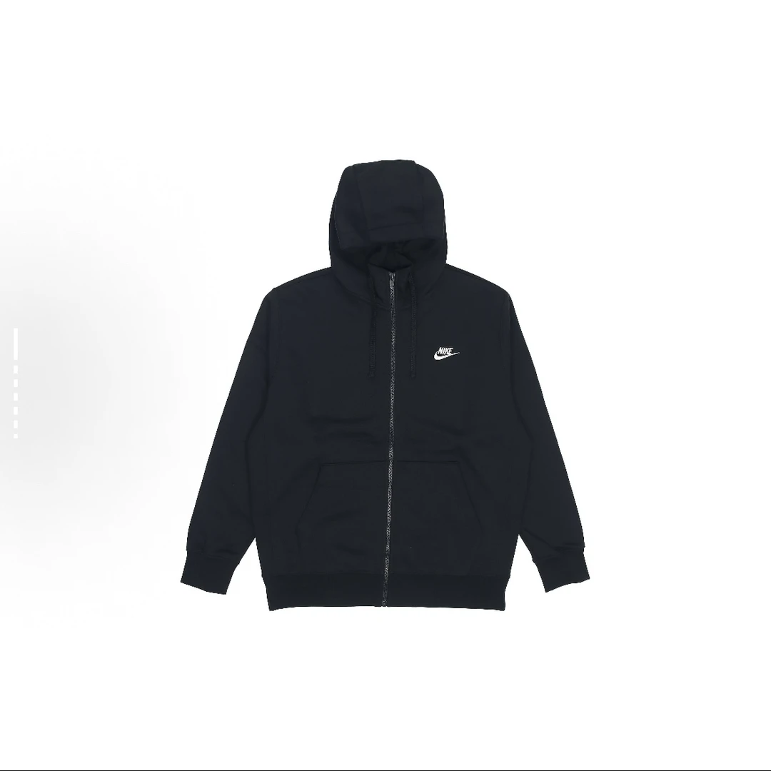 Nike耐克男加绒连帽衫冬季卫衣针织易穿脱柔软舒适简约BV2646
