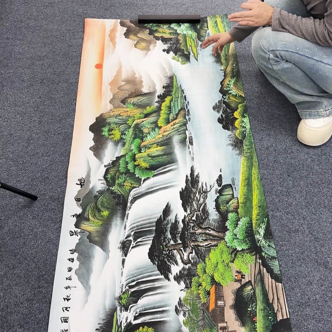 国画作品小姐姐放漏中