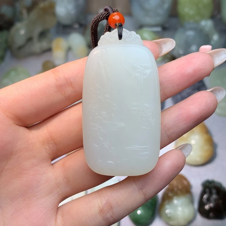 和田玉挂件未镶嵌盛****竹