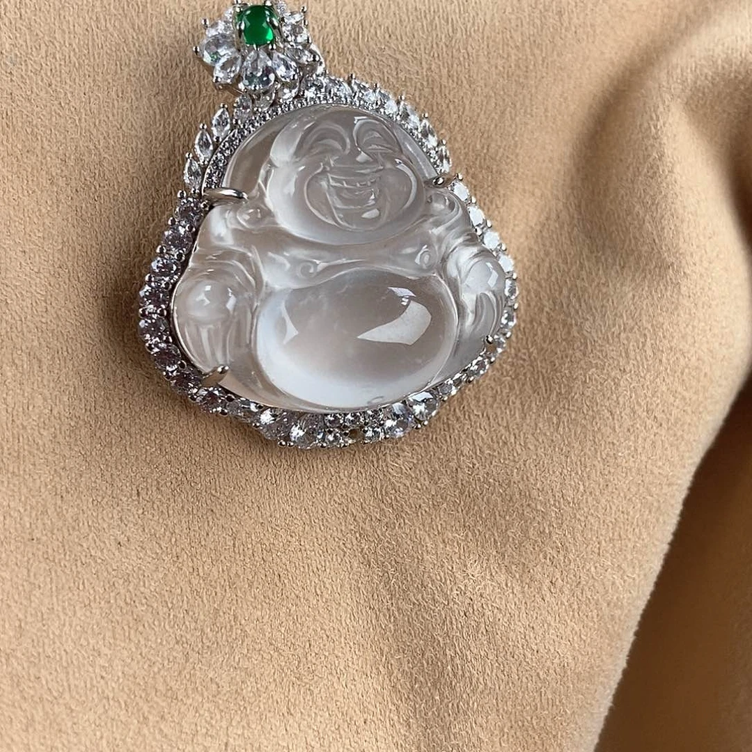 石英质玉颈饰银S925镶嵌汪*