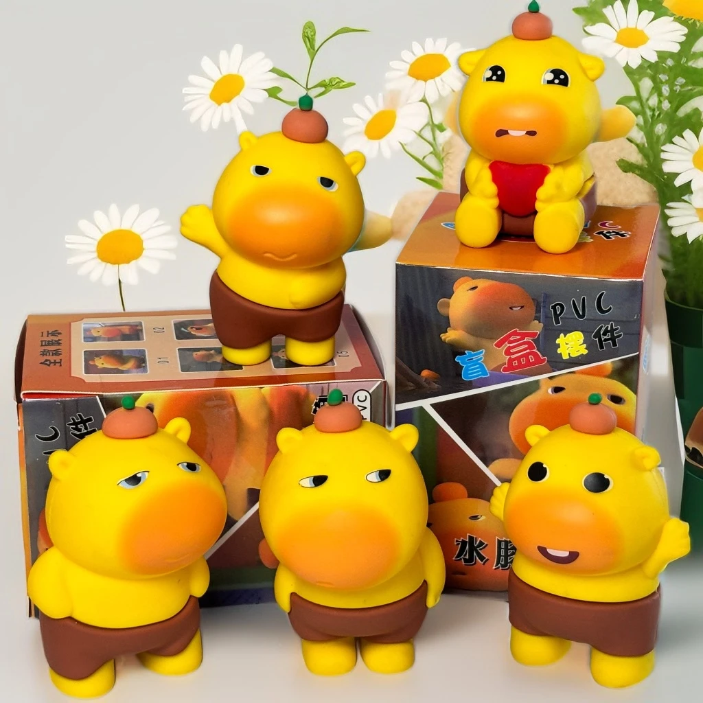 爆款新品水屯鲁鲁手办摆件登场可爱水豚鲁鲁玩偶公仔卡通摆件礼物