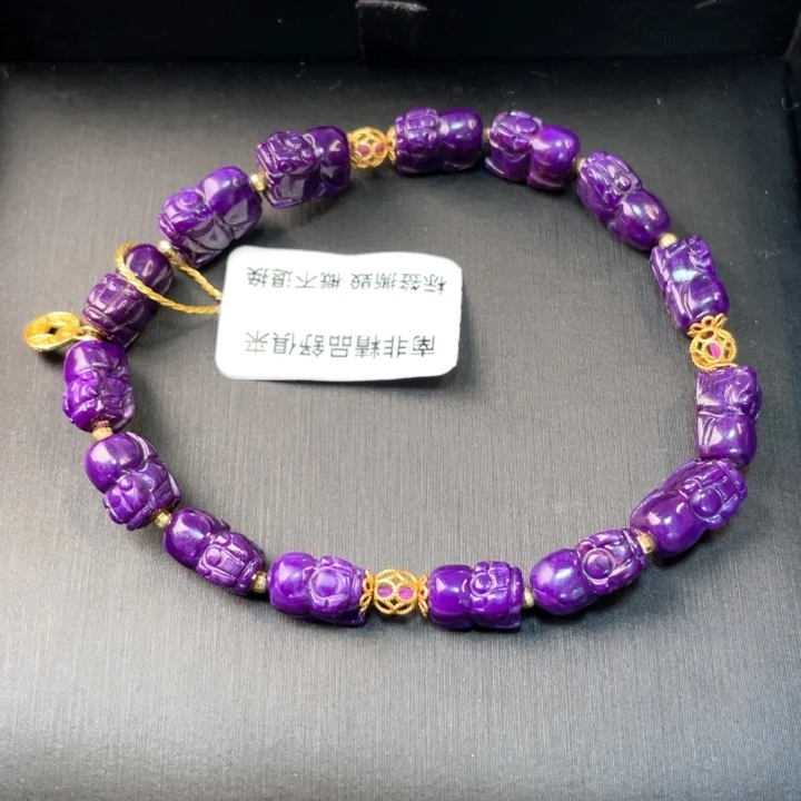 苏纪石（舒俱来）手串18K金镶嵌