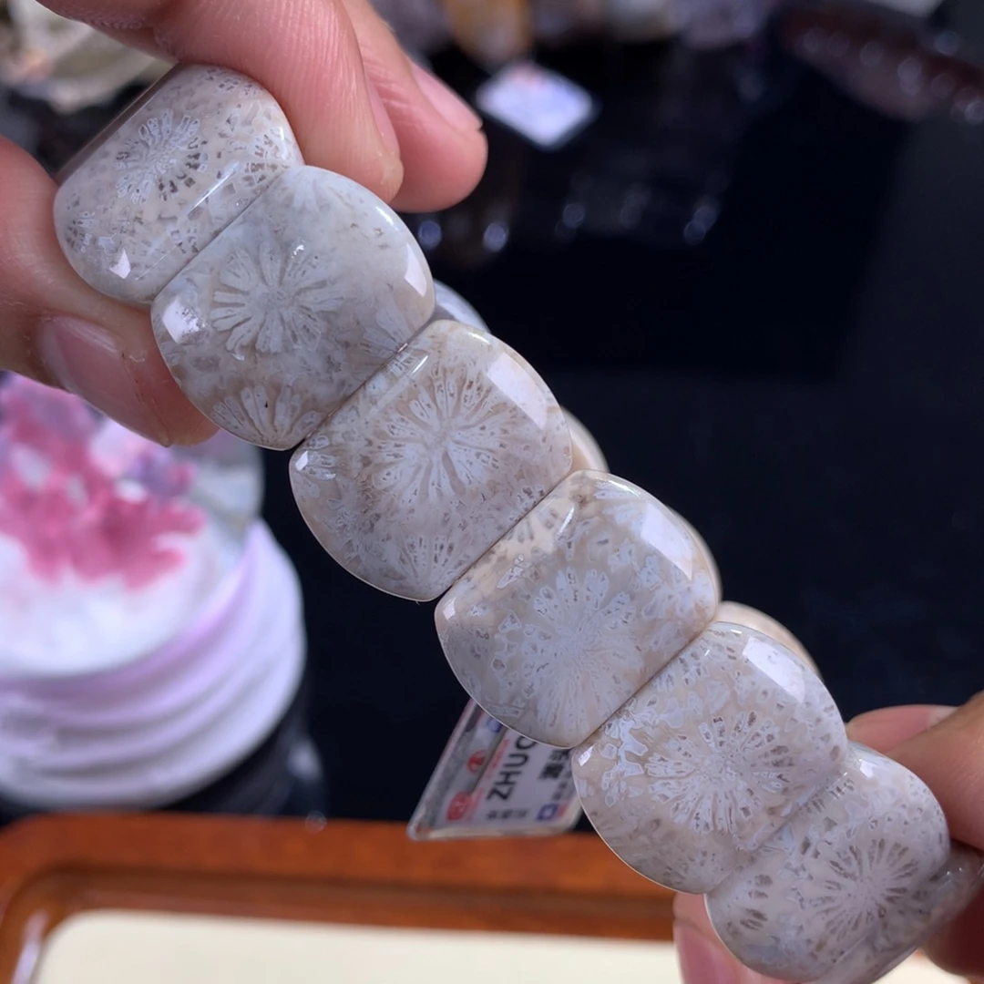 硅化珊瑚（珊瑚玉）未镶嵌吊坠(赠链)64号大花花