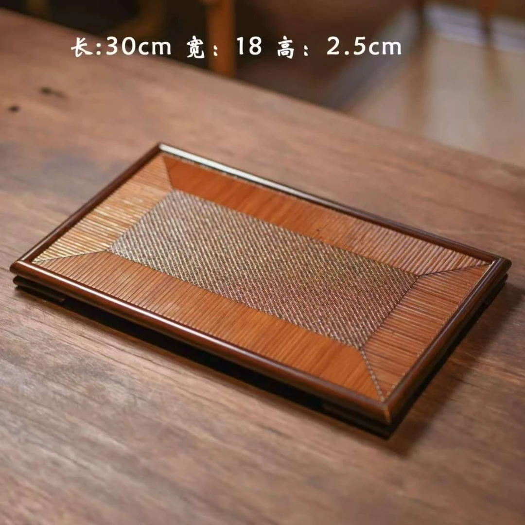 兰亭干泡台楠竹纯手工竹编竹盒收纳茶具茶杯收纳盒茶具收纳盘