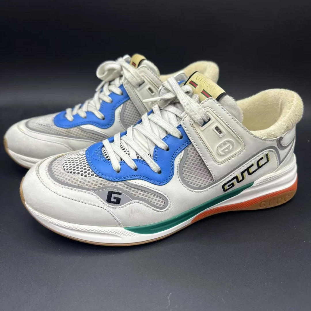 95新 GUCCI/古驰 百搭潮流网面运动鞋 42码 lb373