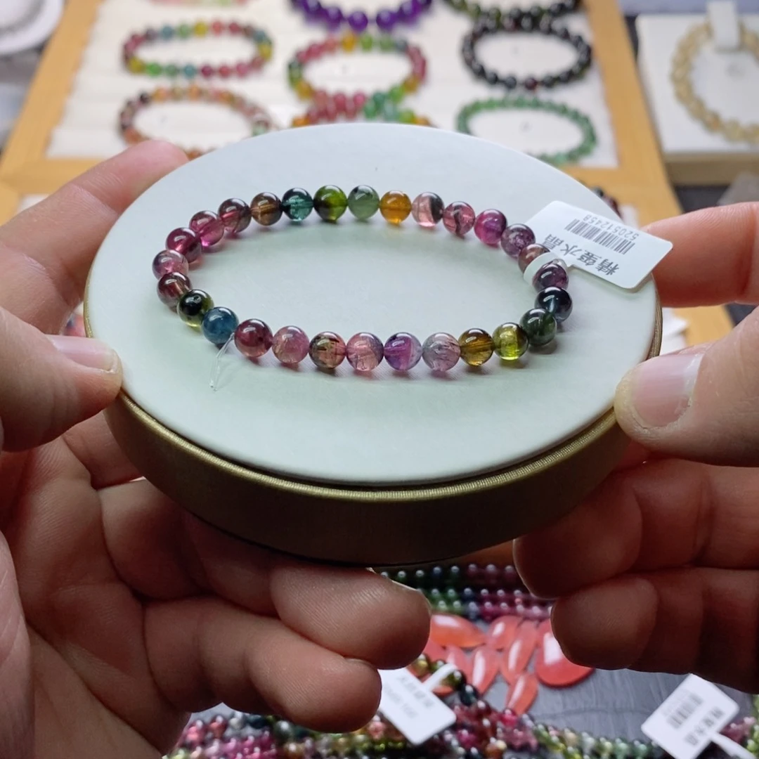 碧玺碧玺手链未镶嵌薯*