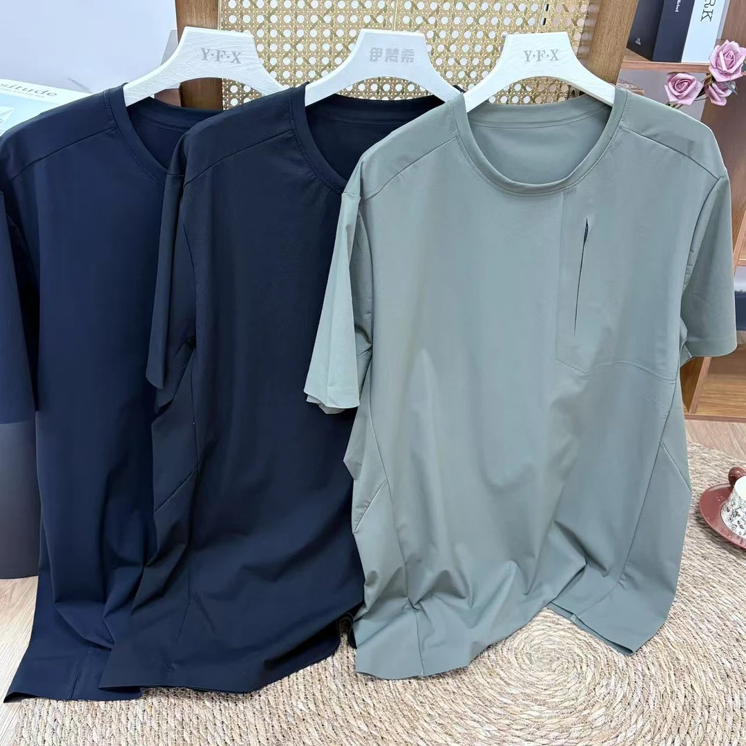 【高品运动商务两穿短袖】冰感速干透气百搭纯色圆领T恤18561(9506)