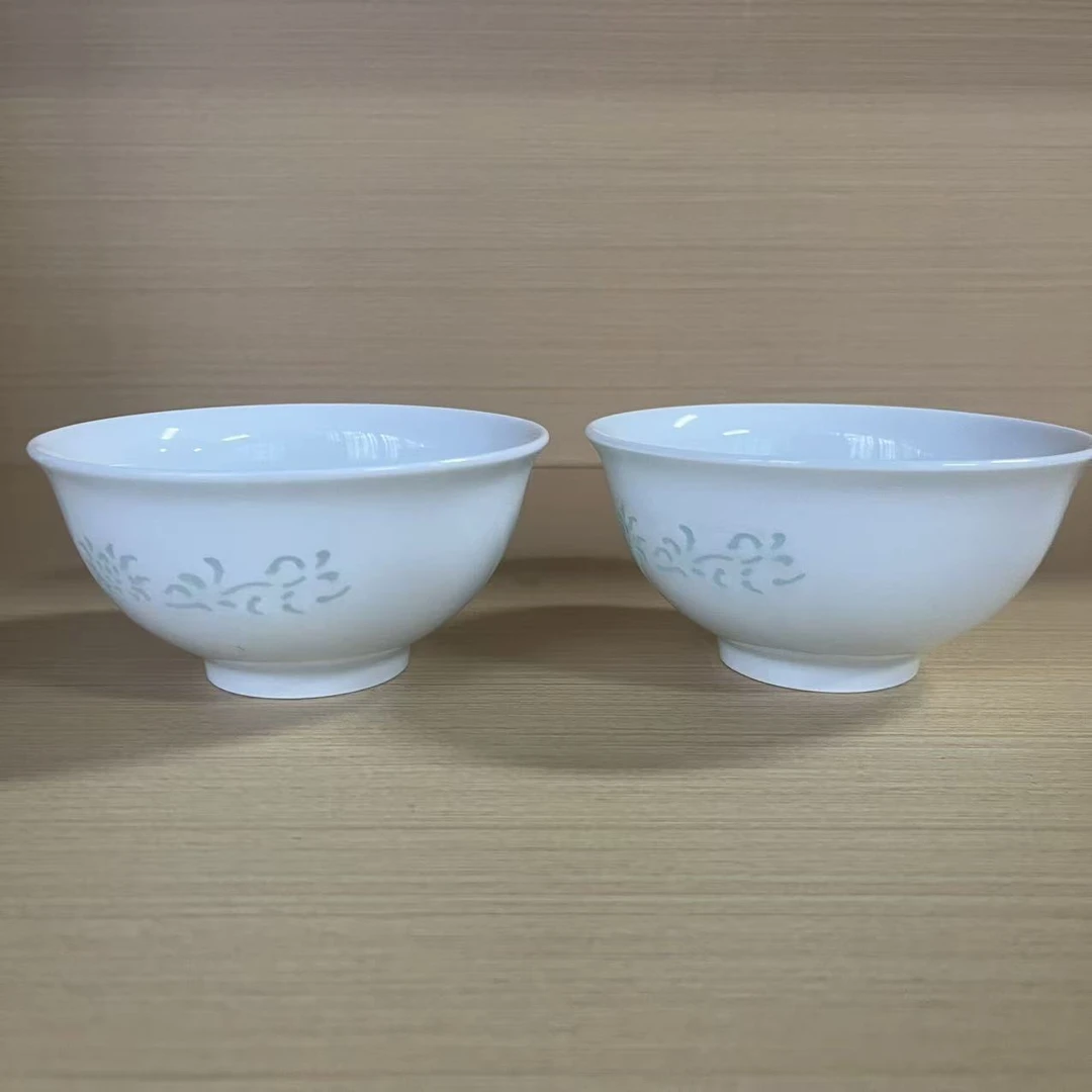 景德镇陶瓷玲珑碗一对