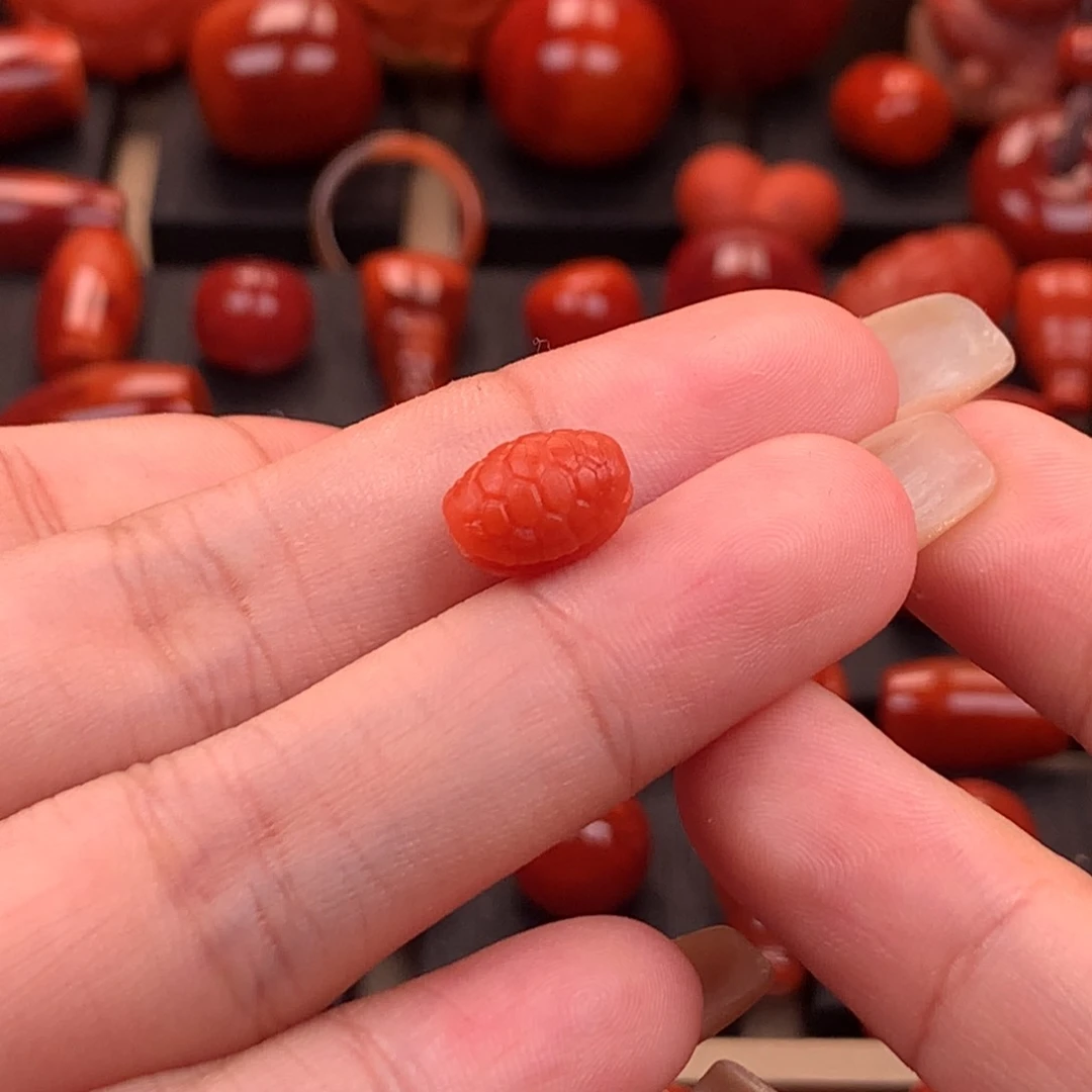 南红玛瑙南红川料富甲天下8mm未镶嵌