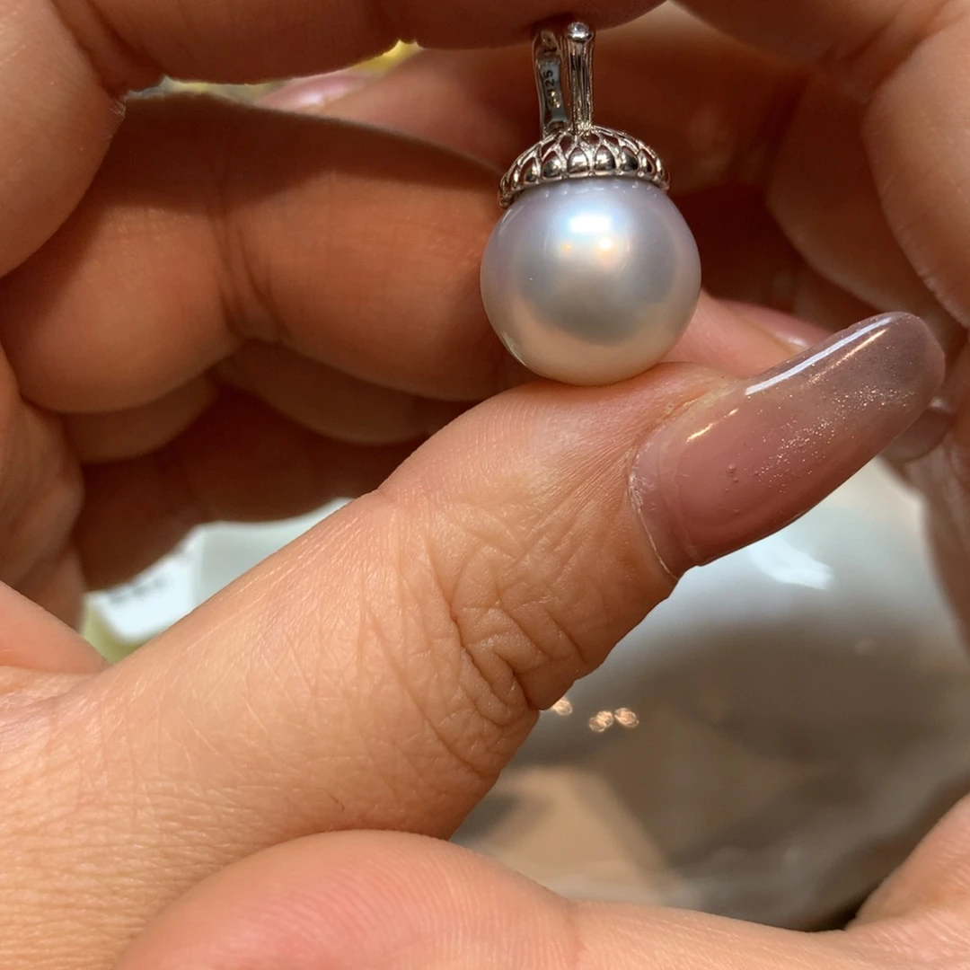 海水珍珠颈饰银S925镶嵌