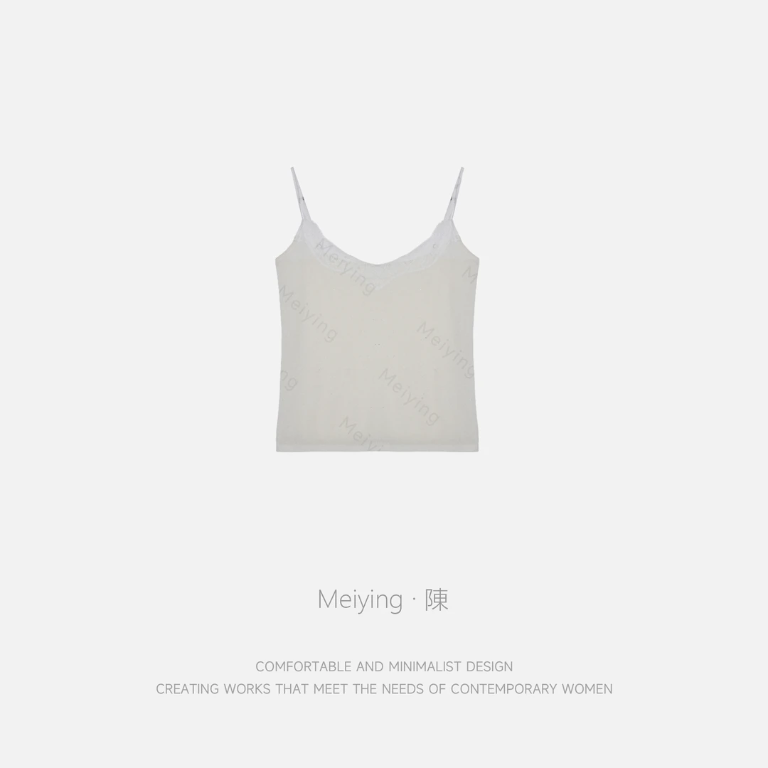 Meiying-“极致魅力”时尚精致感羊毛混纺蕾丝背心YA5QB023
